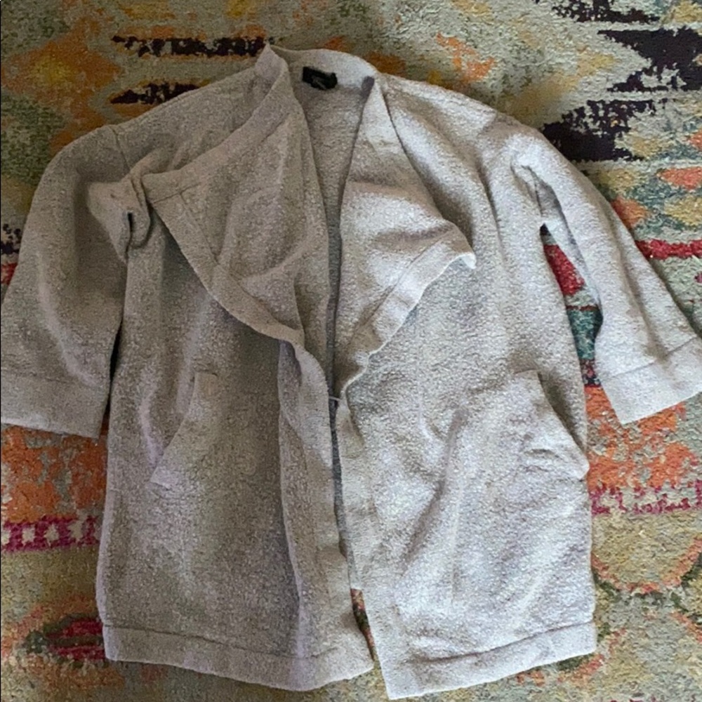 Oversized Grey Cardigan Sweater